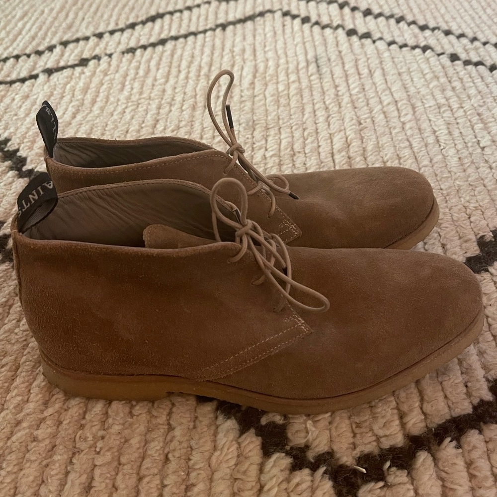 NEW!! AllSaints Chukka Boot Mens 11 Rhett Suede Taupe Leather EU 44